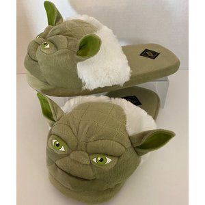 Star Wars 3D Yoda Plush Character Slippers Licensed Lucas Bioworld Slip-Ons‎